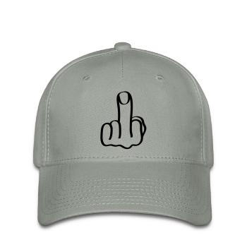 stinkefinger - Flexfit Cap - Grüngrau - Vorne