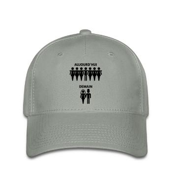 Aujourd’hui – Demain - Casquette Flexfit - gris vert - Devant