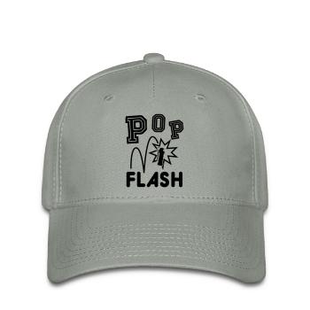 POP FLASH - Flexfit Cap - Grüngrau - Vorne