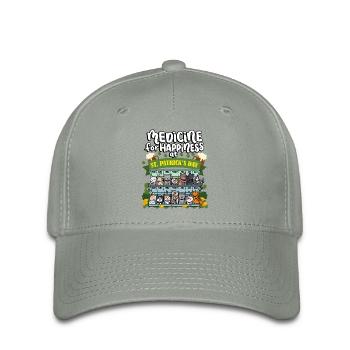 Médecine au bonheur le jour de la Saint-Patrick - - Casquette Flexfit - gris vert - Devant