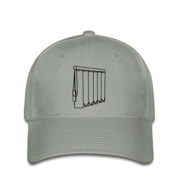 Couvre-fenêtres à lattes transparents - Casquette Flexfit - gris vert - Devant