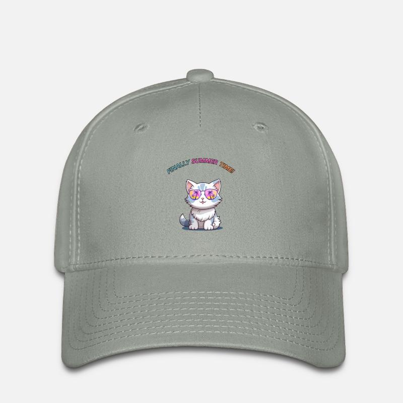 Endlich Sommer Zeit! - Flexfit Cap - Grüngrau