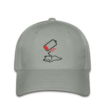 Low Battery - Flexfit Cap - green-grey - Front