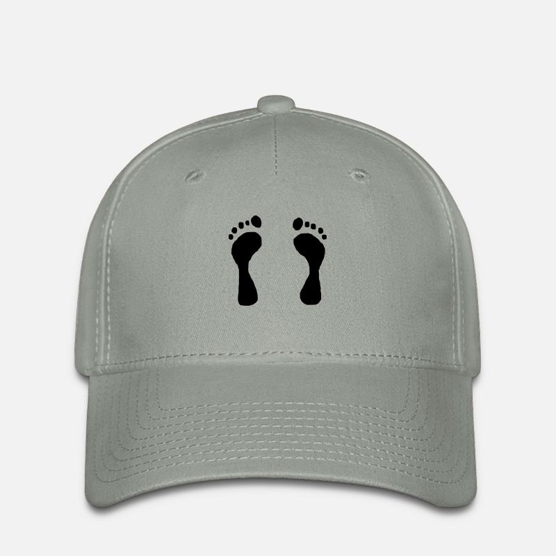 *footprints* - Flexfit Cap - Grüngrau
