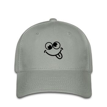smiley_dumb_c1 - Flexfit Cap - green-grey - Front