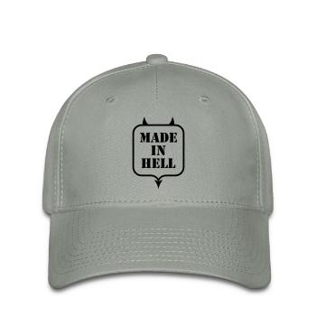 MADE IN HELL - Flexfit Cap - green-grey - Front
