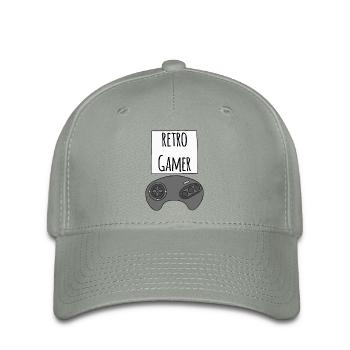 Retro Gamer Saturn - Casquette Flexfit - gris vert - Devant