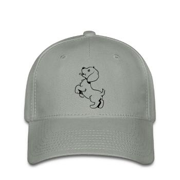 Hund baby süss - Flexfit Cap - Grüngrau - Vorne