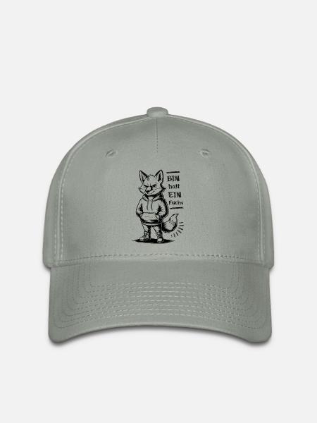 Bin halt ein Fuchs - Flexfit Cap - Grüngrau