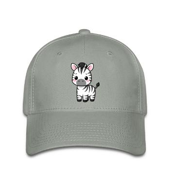 Cadeau mignon de zèbre kawaii - Casquette Flexfit - gris vert - Devant