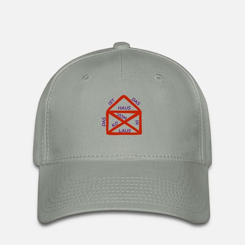 Das ist das Haus vom Nikolaus - Flexfit Cap - Grüngrau