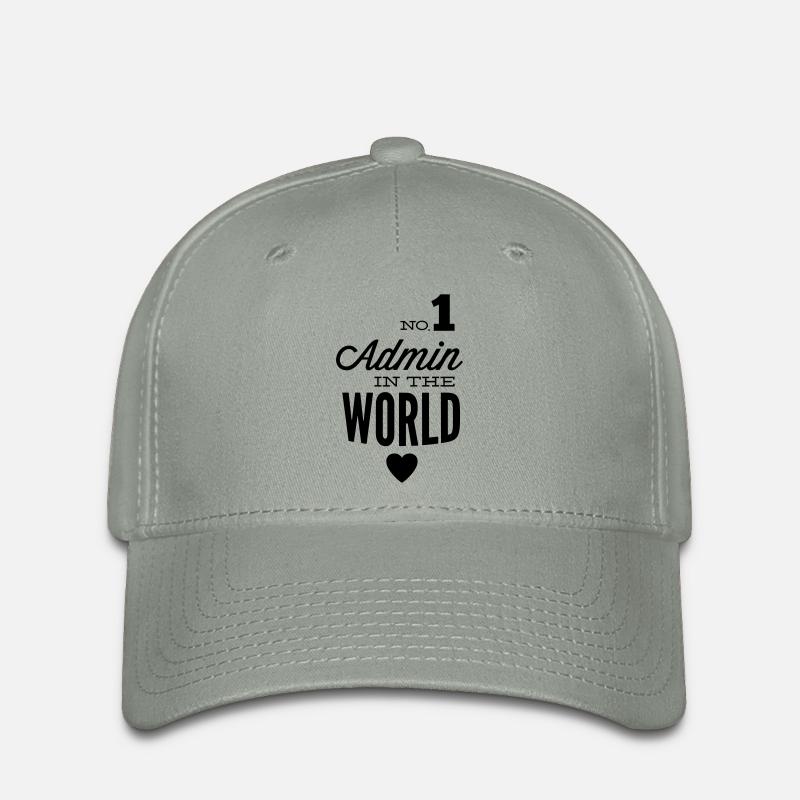 Le meilleur Admin dans le monde - Casquette Flexfit - gris vert