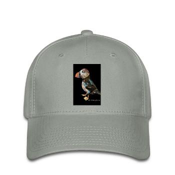 Macareux moine drôle oiseau mignon - Casquette Flexfit - gris vert - Devant