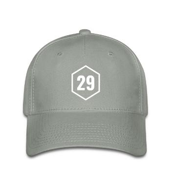 Bretagne - Finistère 29 - Blanc - Casquette Flexfit - gris vert - Devant
