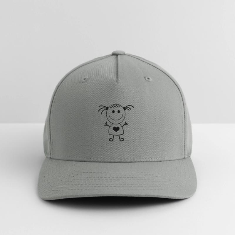 Mädchen Strichmännchen Flexfit Cap