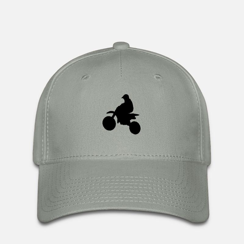 motorcycle - Flexfit Cap - green-grey