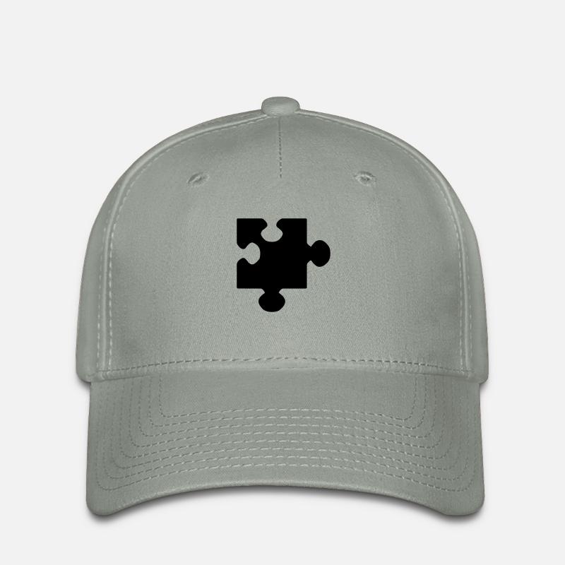 puzzel - Flexfit Cap - green-grey