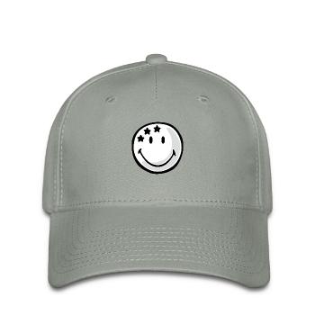 Smiley Table Tennis Ball - Flexfit Cap - Grüngrau - Vorne