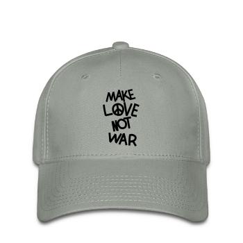 Make love not war - Flexfit Cap - Grüngrau - Vorne