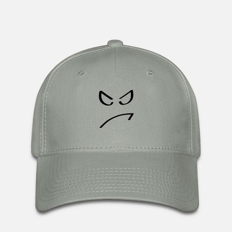 dummes Gesicht - Flexfit Cap - Grüngrau