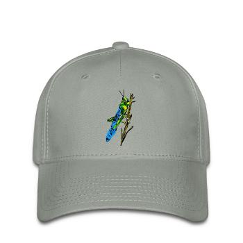 Cricket Grasshopper Grasshopper Insect Kids Chirping - Flexfit Cap - green-grey - Front