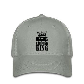 camping_king_01 - Flexfit Cap - Grüngrau - Vorne