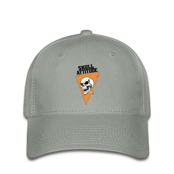 Rebel Skull with Triangle Cigarette - Flexfit Cap - green-grey - Front