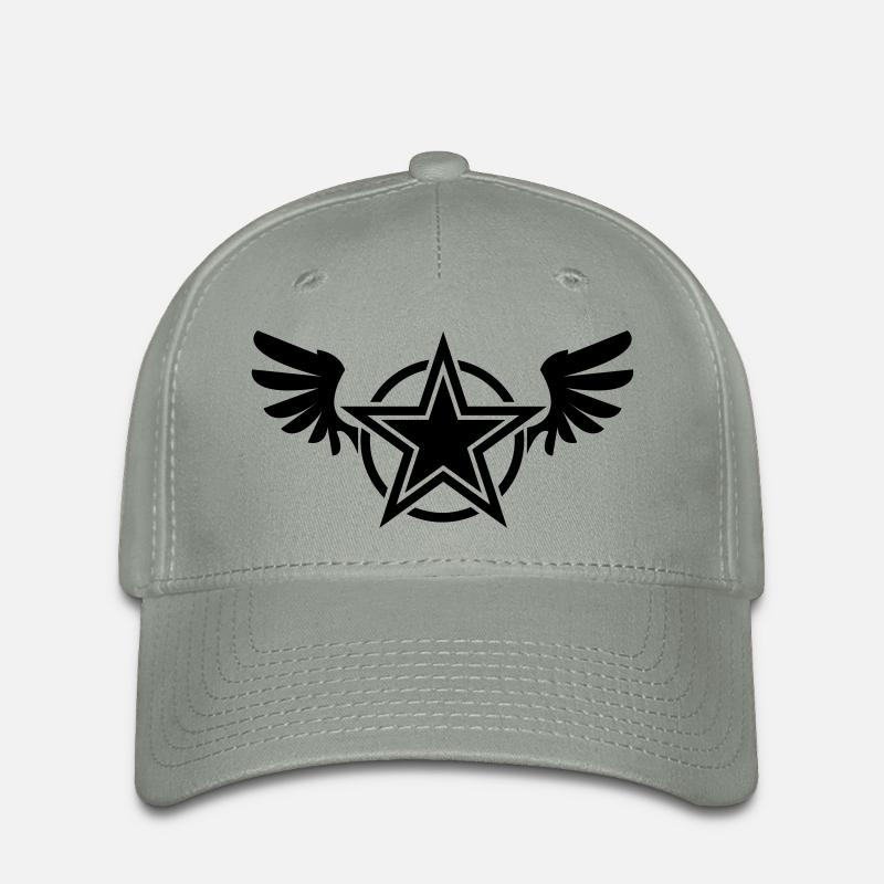 star wings - Casquette Flexfit - gris vert