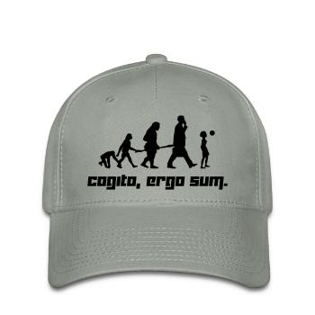 Cogito, ergo sum. (Vector) - Casquette Flexfit - gris vert - Devant