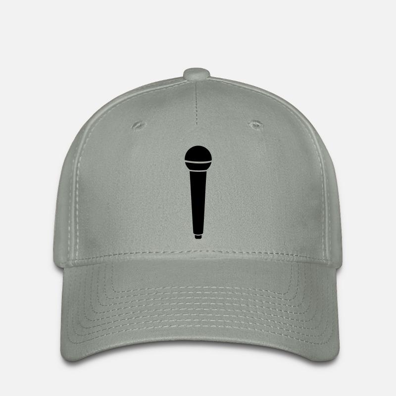 Mikrofon - Flexfit Cap - Grüngrau