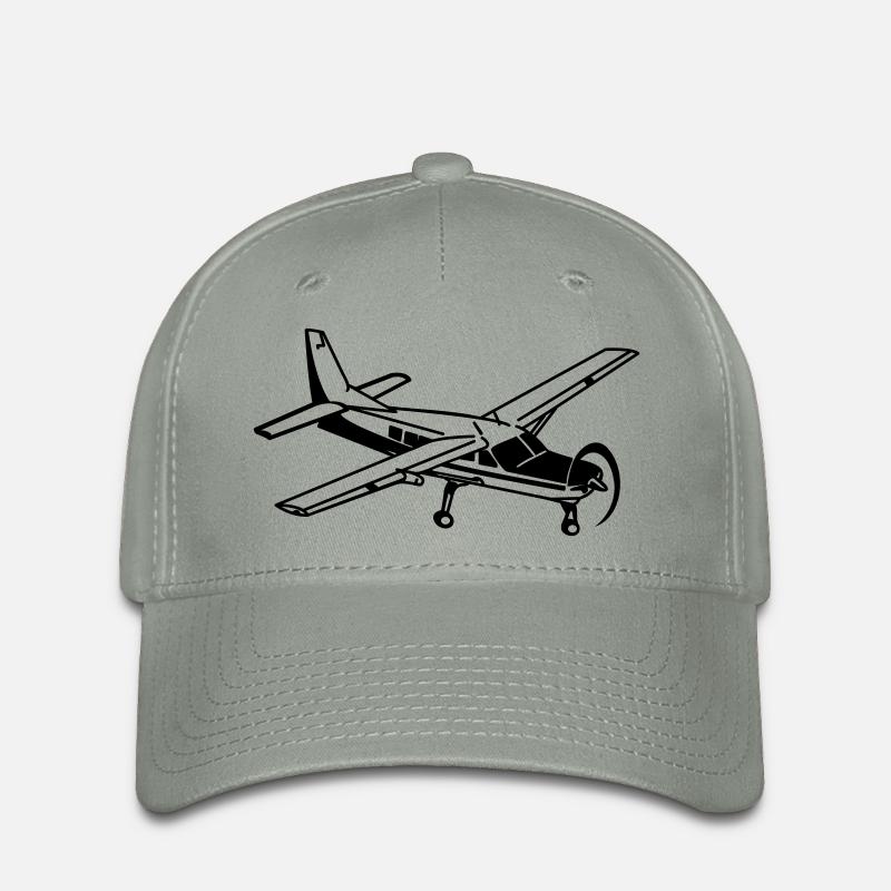 Cessna C208 - Flexfit Cap - Grüngrau