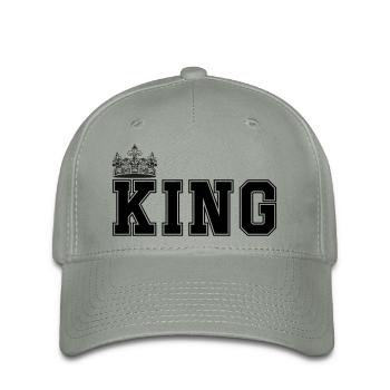king - Flexfit Cap - Grüngrau - Vorne