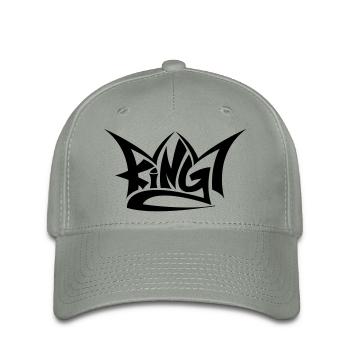 couronne couronne / roi roi / King / royal / noble - Casquette Flexfit - gris vert - Devant