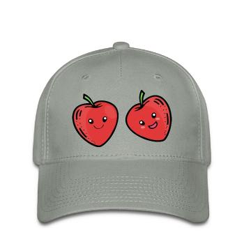 Amis cerises - Casquette Flexfit - gris vert - Devant