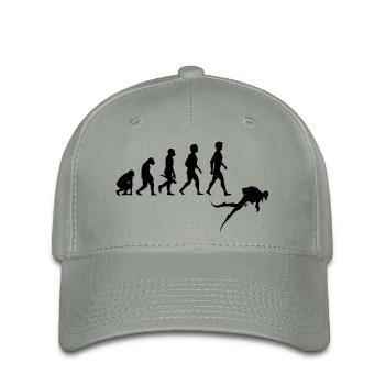 plongeur plongeur plongée sous-marine de l'évolution - Casquette Flexfit - gris vert - Devant