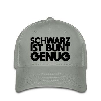 Schwarz ist bunt genug - Flexfit Cap - Grüngrau - Vorne