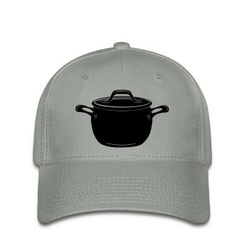 Suppe oder Pfanne - Flexfit Cap - Grüngrau - Vorne