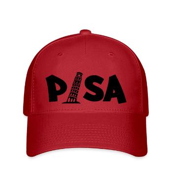 pisa_03 - Casquette Flexfit - rouge - Devant