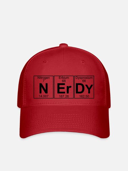 N-Er-Dy (nerdy) - Full - Flexfit Cap - Rot