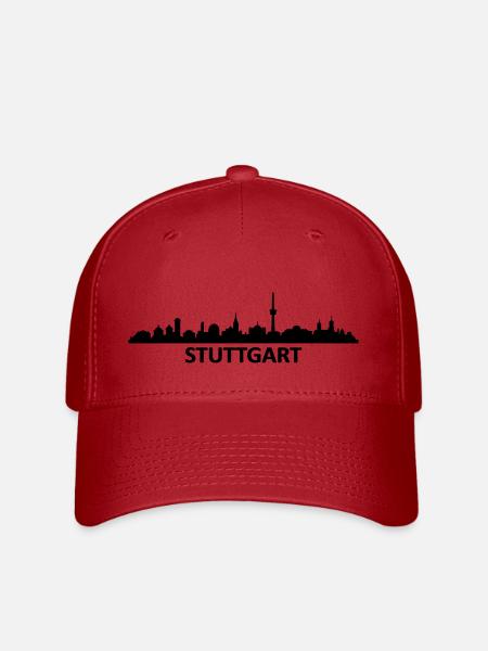 Skyline Stuttgart Name - Flexfit Cap - Rot