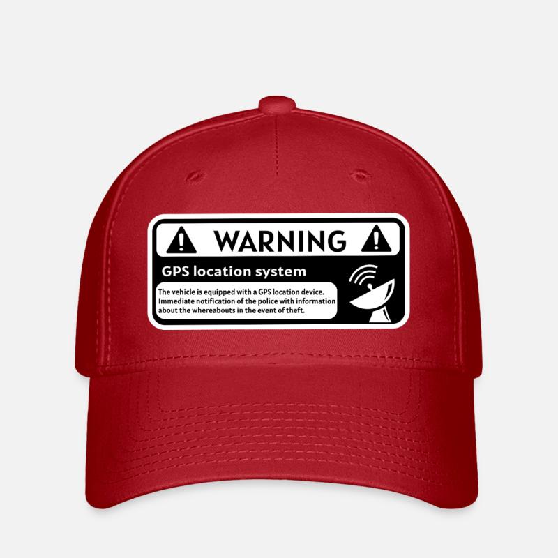Alerte GPS Sticker  - Casquette Flexfit - rouge