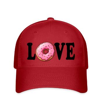 donut love - Flexfit Cap - Rot - Vorne