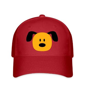 Dog Face Small Happy Pet Head Cute - Flexfit Cap - red - Front