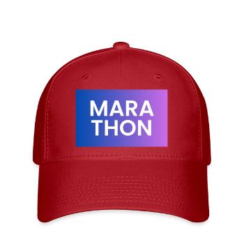 Marathon Gradient Shirt Design - Flexfit Cap - Rot - Vorne