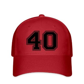 40_number_40_(s31) - Flexfit Cap - red - Front