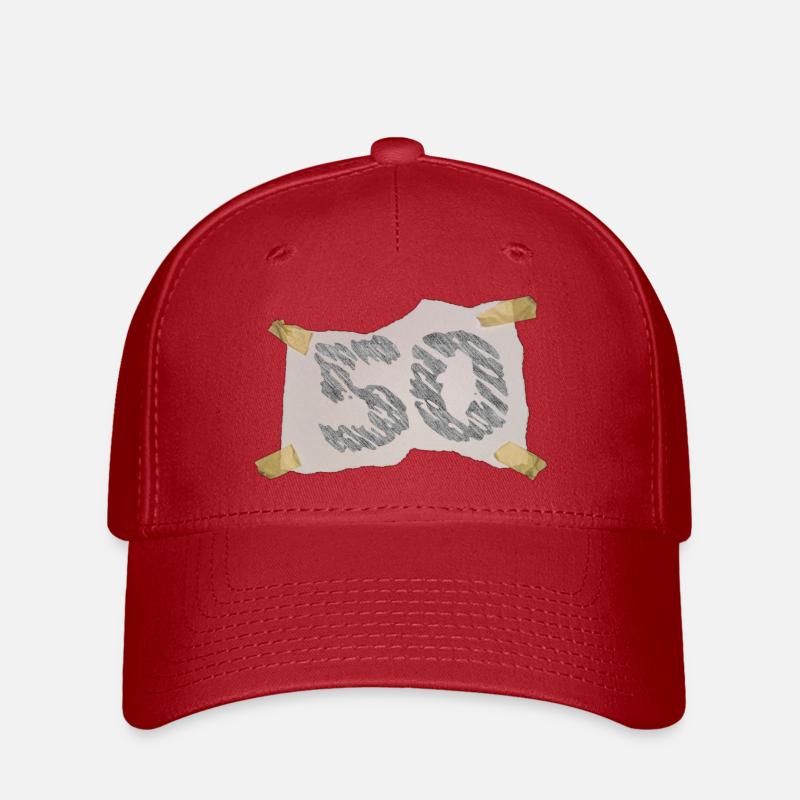50e anniversaire - Casquette Flexfit - rouge