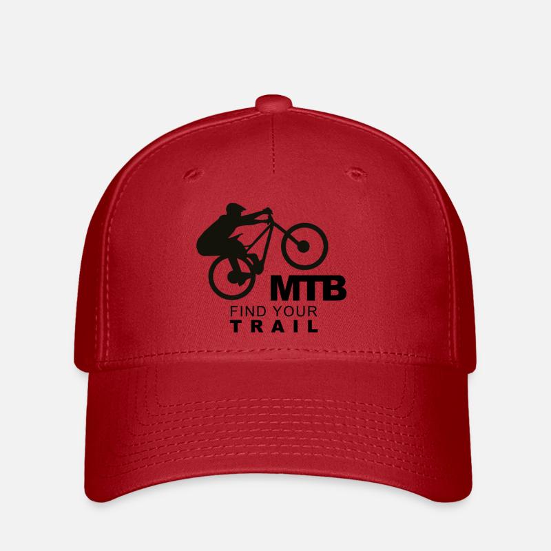 MTB FindYourTrail - Flexfit Cap - Rot