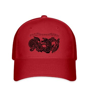 Odin Geri and Freki 3 - Flexfit Cap - red - Front