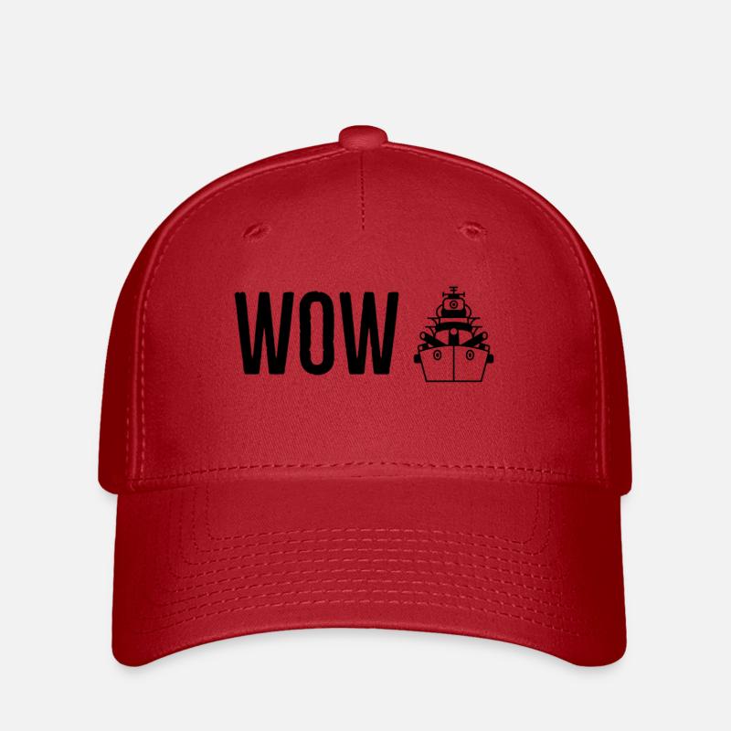 WoW Black - Flexfit Cap - red