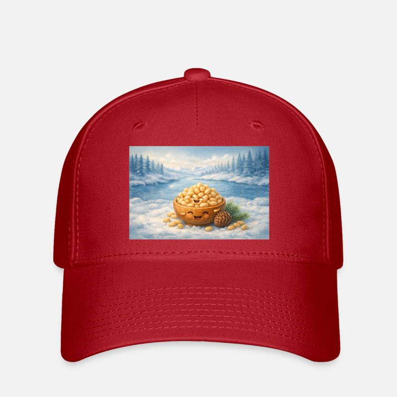 Pignons de pin - Casquette Flexfit - rouge